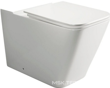 Чаша напольного унитаза , крышка-микролифт в комплекте, БЕЗ бачка, крепеж в компл. ZZ Ceramica Nova Cubic CN1803-B