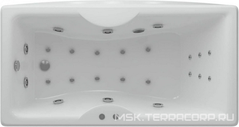 Акриловая ванна Акватек Феникс 180 см с гидромассажем и экраном| 180x85x46
