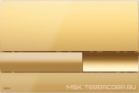 Клавиша двойного смыва для инсталляции арт.A101/1120, цвет золото ZZ AlcaPlast Универсал M1745