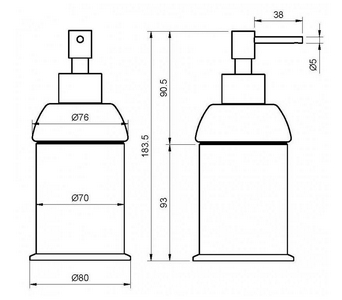 Дозатор настольный керамический, (цв.бронза),  ZZ Cezares Aphrodite APHRODITE-SOIP-02
