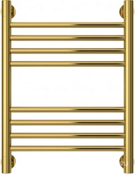 Полотенцесушитель "Богема+" 500*400 мм + прямая перекладина, подключ. 3/4, комплектующие в комплекте, цв.золото ZZ