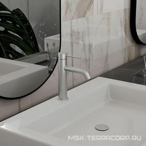 Смеситель для раковины, без д/к, (цв.брашированный никель),  ZZ Vincea City VBF-2C1BN