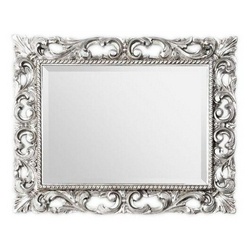 Зеркало прямоуг. в дерев. резной раме 74х95см, (цв. arg/antico/mat), крепёж в компл., Barocco ZZ