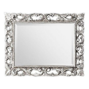 Зеркало прямоуг. в дерев. резной раме 74х95см, (цв. arg/antico/mat), крепёж в компл.,  ZZ TW Collection Barocco TW030arg/antico/mat
