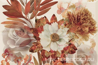 Com.Savage Flowers Marron 01 XX |30x45
