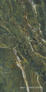 Керамогранит для пола и стены Ariostea Ultra Marmi Verde Karzai Lucidato (Shiny) 6 mm 150x300 UM6L300637