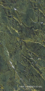 Керамогранит для пола и стены Ariostea Ultra Marmi Verde Karzai Lucidato (Shiny) 6 mm 150x300 UM6L300637