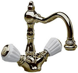 Смеситель для раковины на 1 отв.с д/к, (цв. золото) Righe Z XXZ