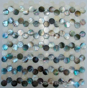 Мозаика Спектр-М Перламутр Мозаика из стекла на сетке R10-156 ZZ |28.2x28.2