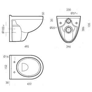 АКЦИЯ  СЕТ: Инсталляция + клавиша хром + подвесной унитаз Best Luxe с микролифтом ZZ Sanita Luxe Универсал 10.702.450.02.10 + BSTSLWH0104