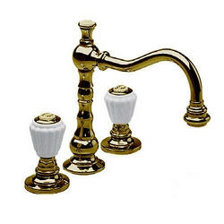 Смеситель для раковины на 3 отв.с д/к, (цв. золото) Righe Z XXZ