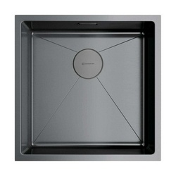 Мойка кухонная Omoikiri Taki 44-U/IF-GM вороненая сталь| 44x44x20