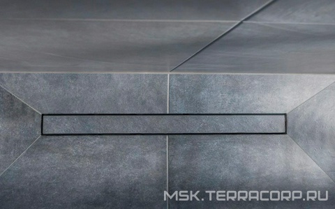 Дренажн.канал 750мм,готов к-т,сифон d50 вых.вбок 48л/мин,затвор(сухой/гидро),мин h монтажа 62мм, 2х стор.вставка цв.мат.хром/под плитку,Confluo Framel Pestan Confluo Frameless Line 13701232-NEW