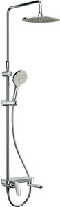 Душевая стойка со смесителем для ванны/душа, верхний душ 250мм, душ лейка, душ.шланг, хром AMPM Like F0780700