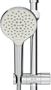 Душевая стойка со смесителем для ванны/душа, верхний душ 250мм, душ лейка, душ.шланг, хром AMPM Like F0780700