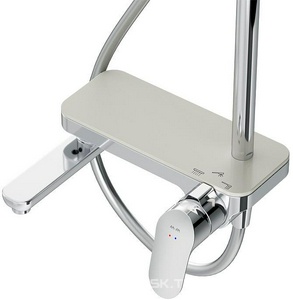 Душевая стойка со смесителем для ванны/душа, верхний душ 250мм, душ лейка, душ.шланг, хром AMPM Like F0780700