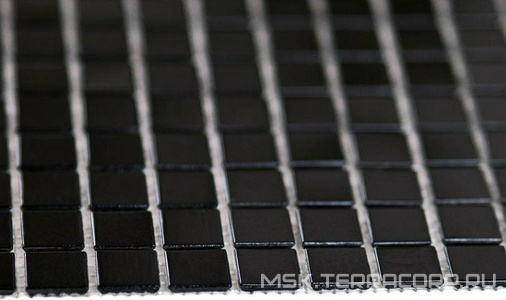Мозаика Simple Black (на бумаге) (20x20x4) 32,7x32,7 Bonaparte Мозаика стеклянная n156347