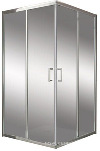 Душевой уголок 1000х1000хh1950мм, квадрат, (стекло шиншила 5/4мм, фурн.цв.хром),  ZZ BelBagno Uno-195 UNO-195-A-2-100-CH-CR