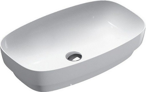 Раковина 65х40хh14см., накладная на столешницу, без отв. для смесителя, без перелива. (цв.белый),  Lux ZZ Catalano Green 165AGRLX00