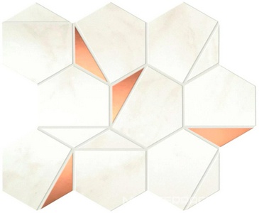 Мозаика Atlas Concorde Italy Marvel Shine Marvel Calacatta Delicato Gold Hex Shiny ZZ 25.1x29