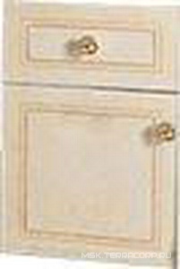 Шкаф дополн. для тумбы под раковину, 35,2х47см, выдв. ящик и распшн. дверь, петли слева, с внутр. ткан. обивкой, ручки цв. золото,  ZZ Labor Legno Hermitage HE 0/10С OROV SX