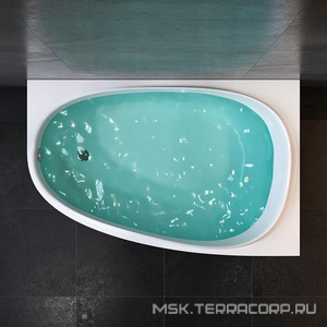 Ванна акриловая 170х110 см, правая, (без каркаса, панели и сифона) ZZ AMPM Like W80A-170R110W-A