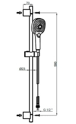 Душевой набор Azario NEVO душевая лейка, шланг, штанга, цвет белый, ZZ Azario Nevo AZ-157820226