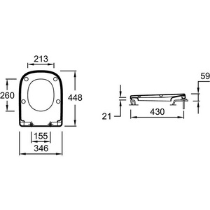 Крышка-сидение к унитазу STRUKTURA, микролифт, белый Jacob Delafon Struktura E70024-WTE