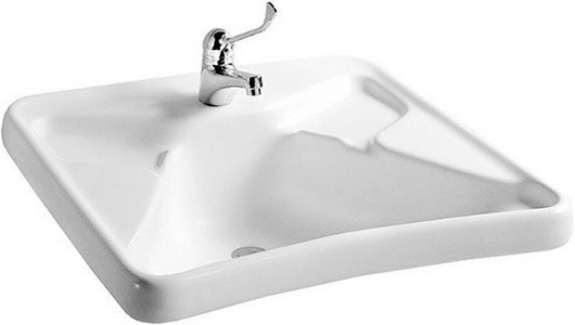 Раковина 680х600мм, для инвалидов, без крепёжной конструкции с п.держат. арт.Y0CF01,  ZZ Hatria Autonomy Y0BV01