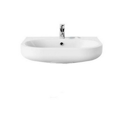 Раковина 550x435мм, подвесная, для установки с пьедесталом/полупьедесталом, (керамическая цв.белый), Vella ZZ