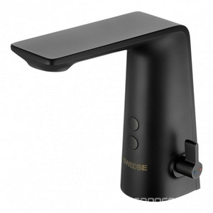 Смеситель для раковины сенсорный, с регулировкой темп., излив h143х126мм, (цв.черный), Europe ZZ Swedbe europe 6020В
