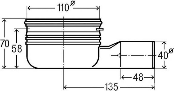 Душевой лоток Advantix Basic Set (нерж.сталь) 800 мм в комп. с сифоном  0.5 л/сек, ножками, дизайн решеткой под плитку ER13 мод. 4983.20 ZZ Viega Advantix Vario 753214