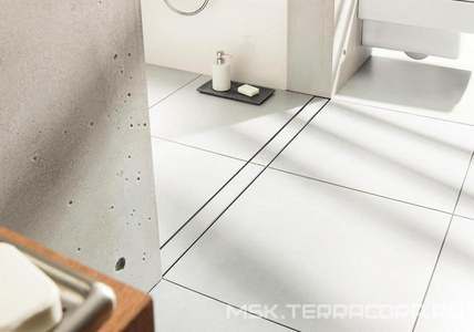 Душевой лоток Advantix Basic Set (нерж.сталь) 800 мм в комп. с сифоном  0.5 л/сек, ножками, дизайн решеткой под плитку ER13 мод. 4983.20 ZZ Viega Advantix Vario 753214