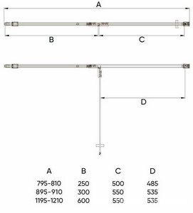 Душевая дверь распашная 100х195 см профиль хром, стекло прозрачное, ZZ Veconi VN73 VN73-100-01-C4