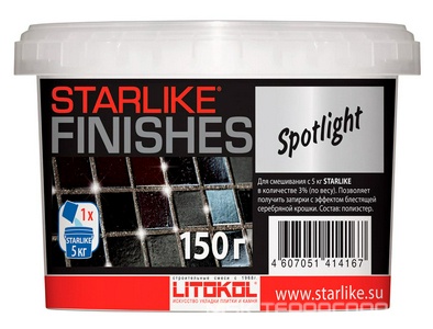 Добавка д/затир.Starlike SPOTLIGHT блестящая 0,15 кг. ZZ Litokol Starlike Finishes CS015