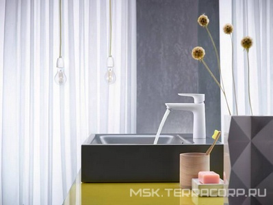 Смеситель для раковины, 110, с д/к, (цв.матовый белый),  ZZ Hansgrohe Talis E 71710700