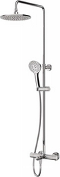 Душевая стойка GEM с термостатом (душевой шланг/душевая лейка/держатель для душа/ /настенный держатель ), цв. хром ZZ