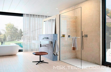 Боковая стенка отдельно 1000хh2000мм, (профиль цв.Black Edition, стекло 10мм.прозр. с Anti-Plaque),  ZZ Huppe HUPPE Select+ SL0104 123 322