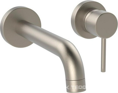 Смеситель для раковины, встраиваемый в стену, излив 199мм, (цв.брашированный никель),  ZZ Paini Cox 78PW208