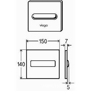 Кнопка смыва, механич., для сист. смыва писсуара (пластик цв. под золото),  for Style 11 ZZ Viega Visign 598686