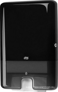 Диспенсер бумажных полотенец Tork  Н2, вместимость 2,5у п, 30.2x10.2x44.4см, цв. черный ZZ Tork Elevation 552008 / к.т.240939