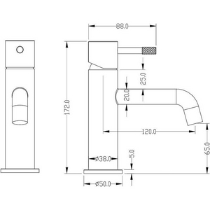 Смеситель для раковины Uno, цв. золото, ZZ Boheme UNO 461-G