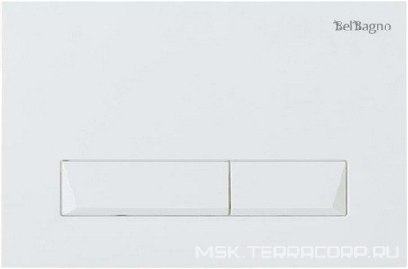 Кнопка двойного смыва, для инсталляции д/унитаза, (цв.белый), BelBagno  ZZ BelBagno Marmi BB009-MR-BIANCO