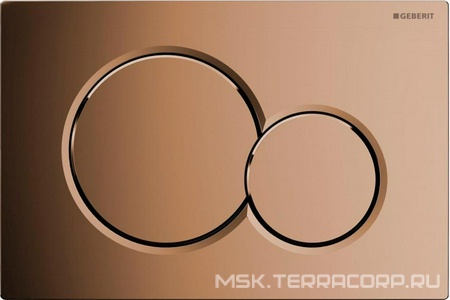 Клавиша двойного смыва (пластик, цв. гальванизированная латунь),  ZZ Geberit Sigma01 115.770.DT.5