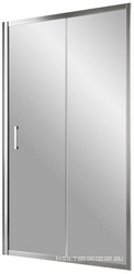 Дверь в нишу ZP, 140*190 см, двухстворчатая раздвижная, профиль хром глянцевый, стекло шиншилла QuickNano ZZ
