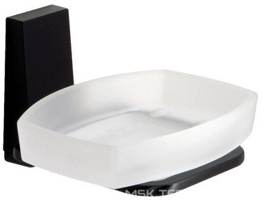 Мыльница стеклянная , цв.черный ZZ Wasserkraft Abens K-3229