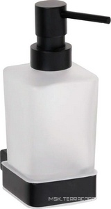 Дозатор для жидкого мыла, настенный, (цв.черный матовый/стело мат.),  ZZ Bemeta Nero 135009040