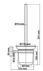 Ерш настенный, (цв.хром),  ZZ Swedbe Attribut 9807