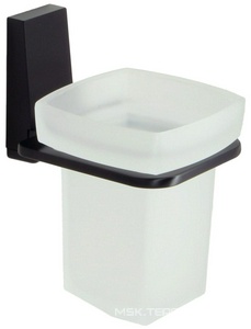 Стакан для зуб. щеток , цв.черный ZZ Wasserkraft Abens K-3228