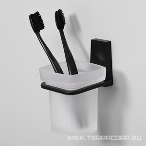 Стакан для зуб. щеток , цв.черный ZZ Wasserkraft Abens K-3228
